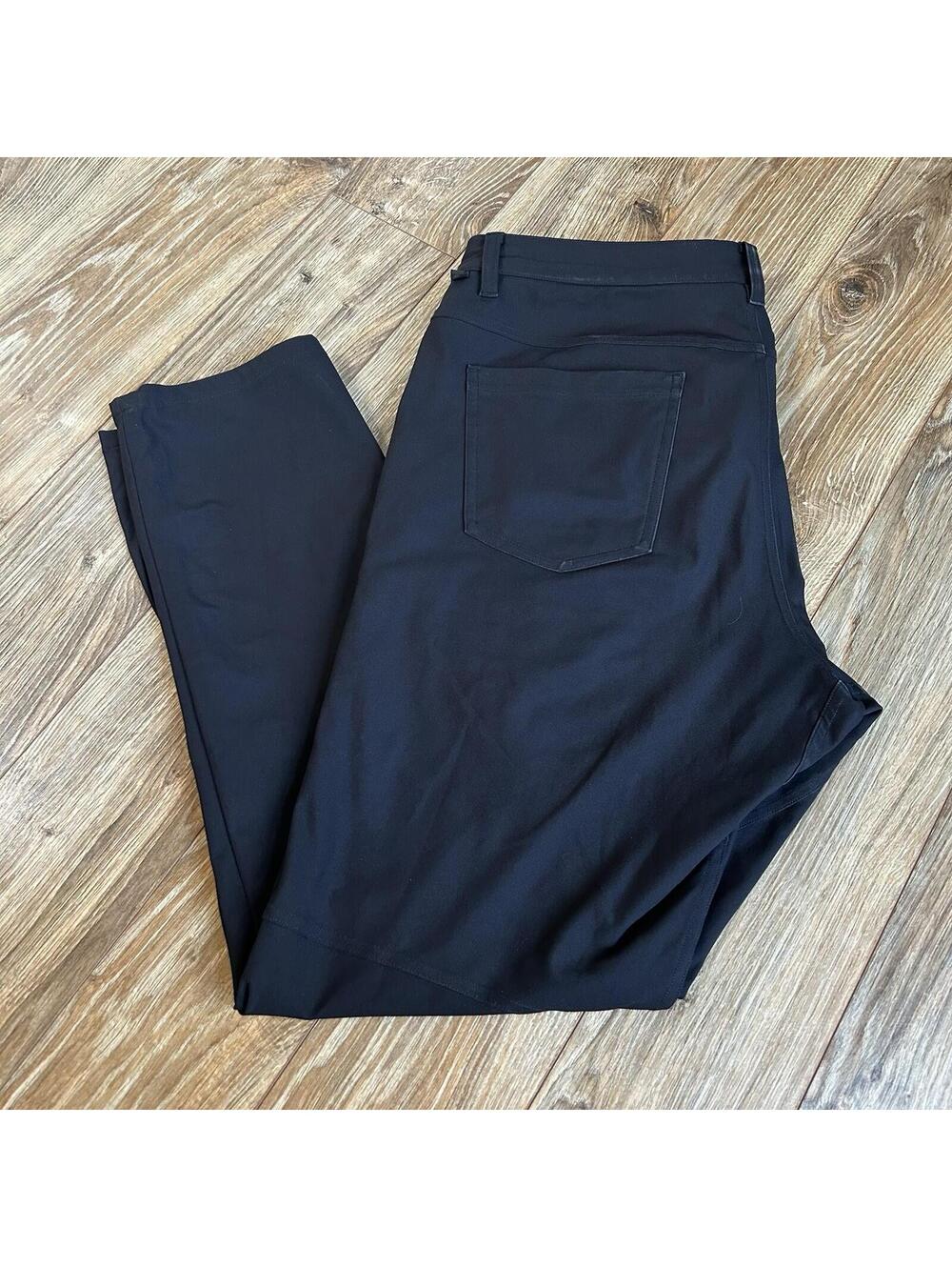 Lululemon Men's ABC Pant Slim Warpstream Black Travel City  5-Pocket Sz 34/30.5